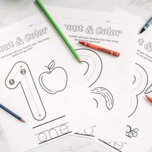 Preschool Worksheets (Numbers 1-10) Printable PDF